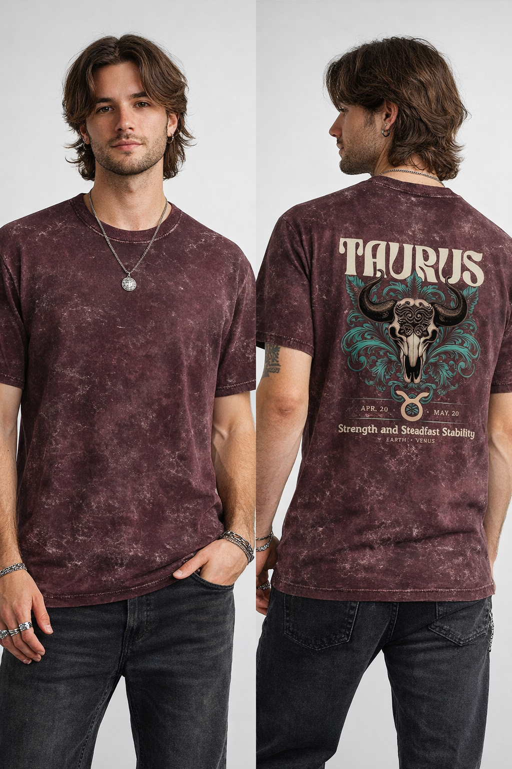 Tauras Acid Washed Oversized Tee