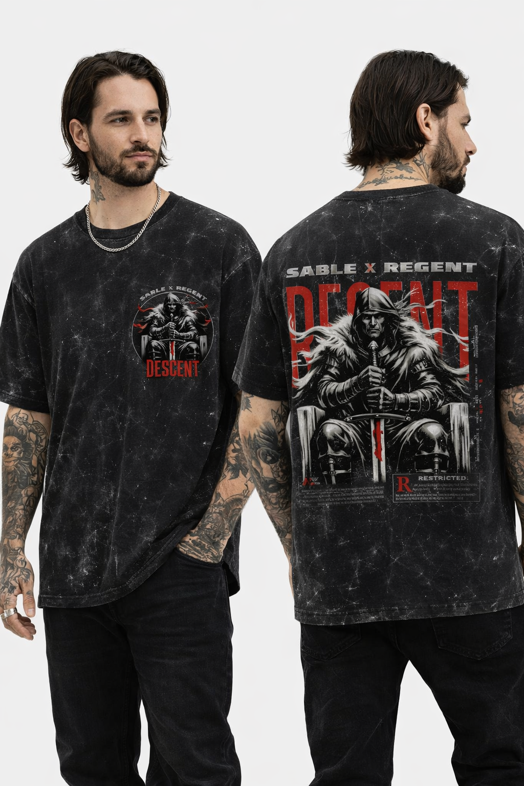 Phantom Acid Washed Oversized Tee