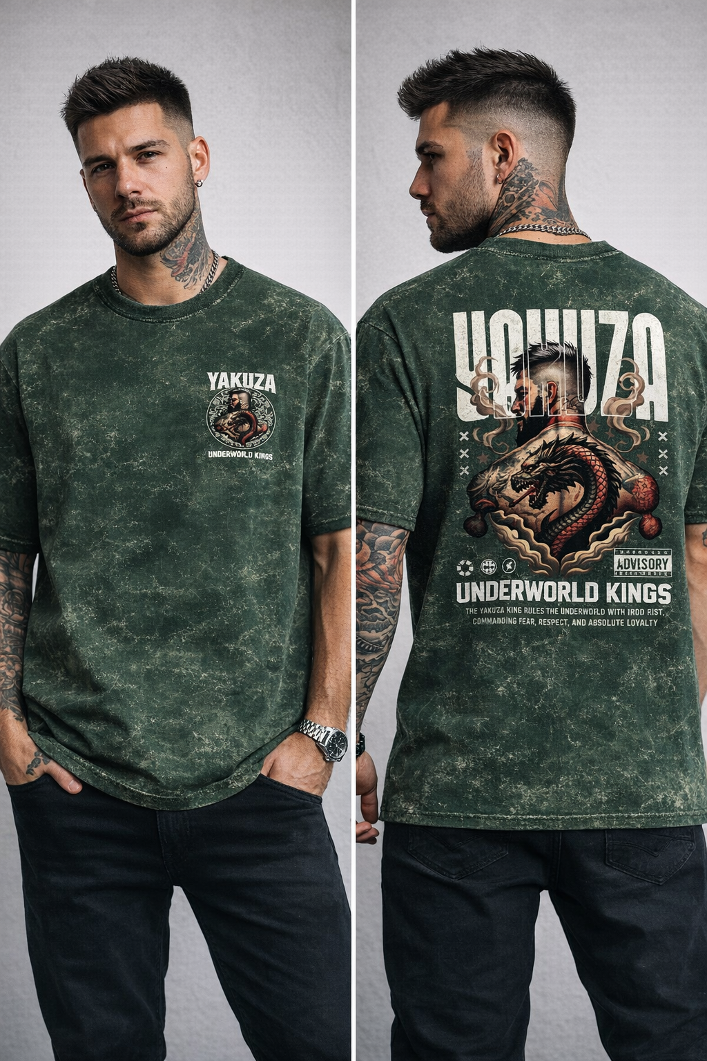 Under World Acid Washed Oversized Tee