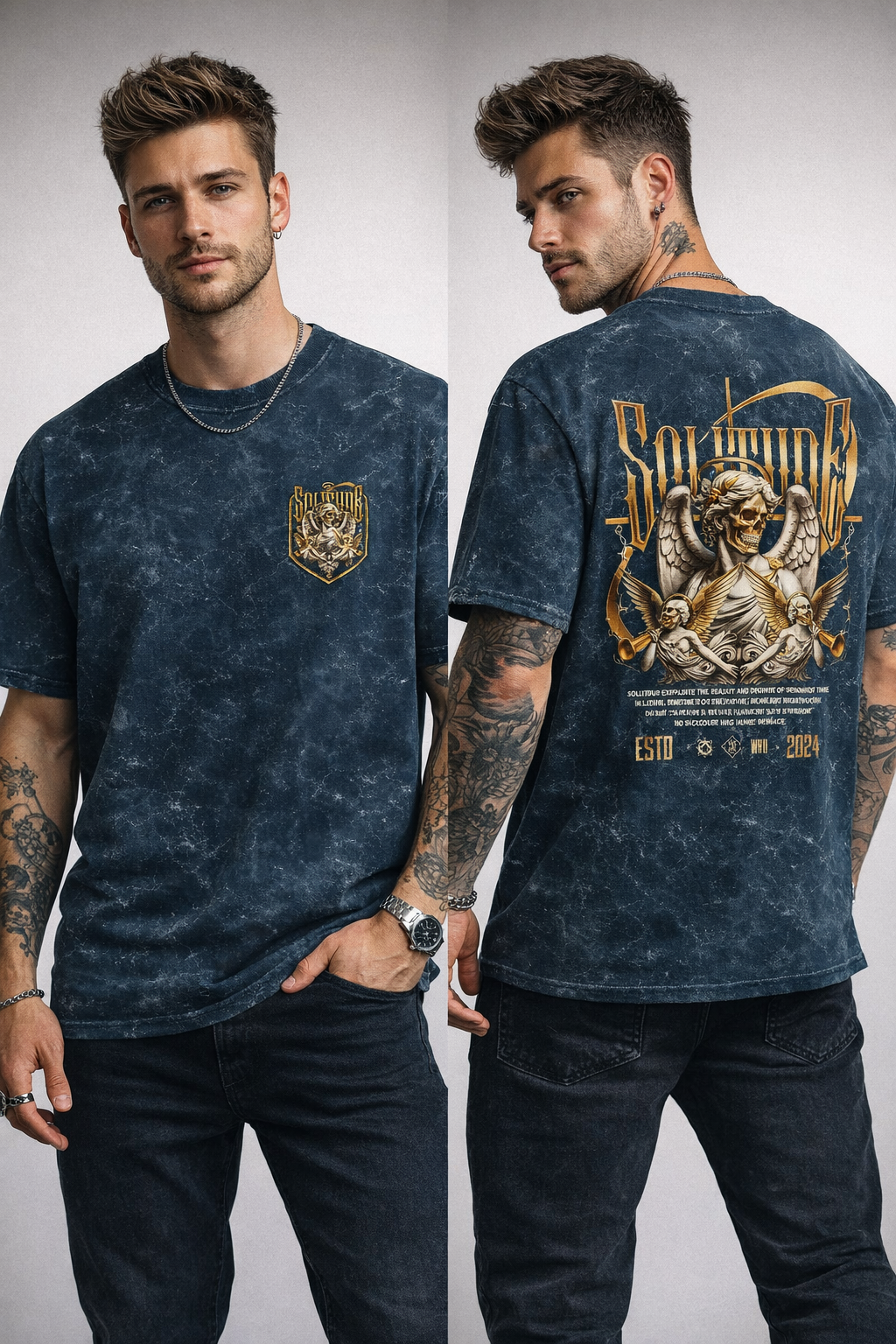 Skeletin Washed Oversized Tee