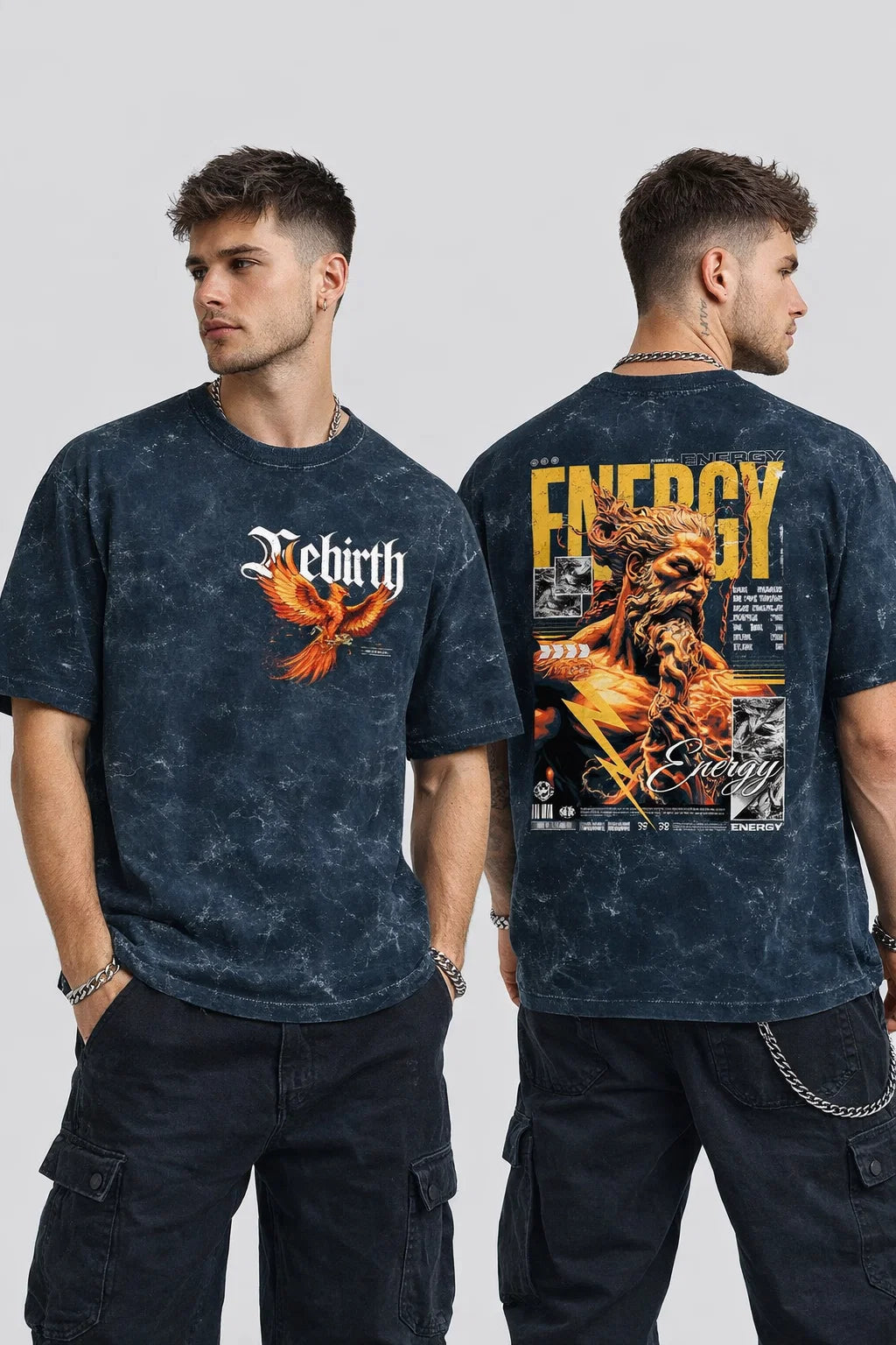 Greek God Acid Washed Oversized Tee