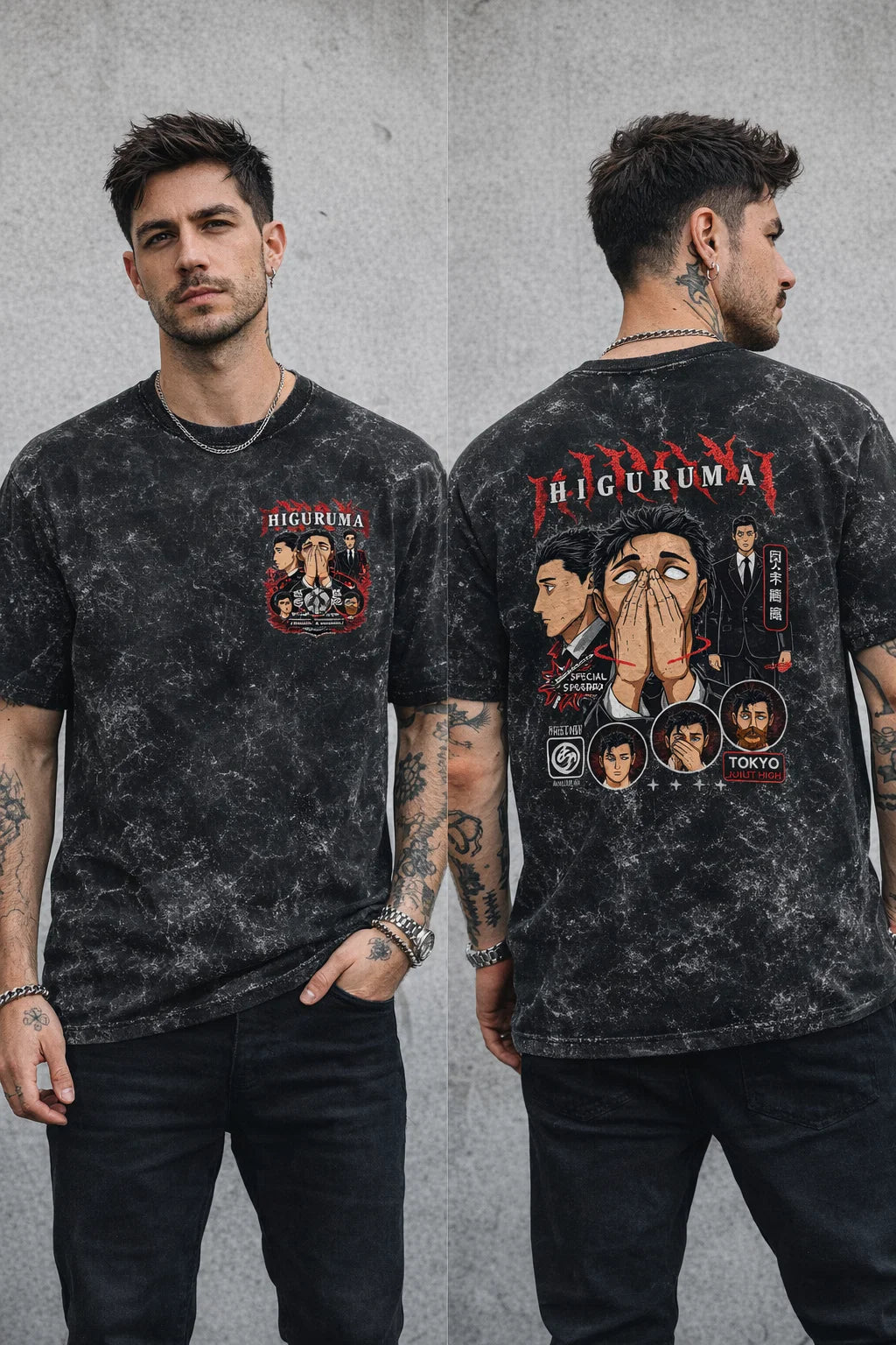 Higuruma Acid Washed Oversized Tee